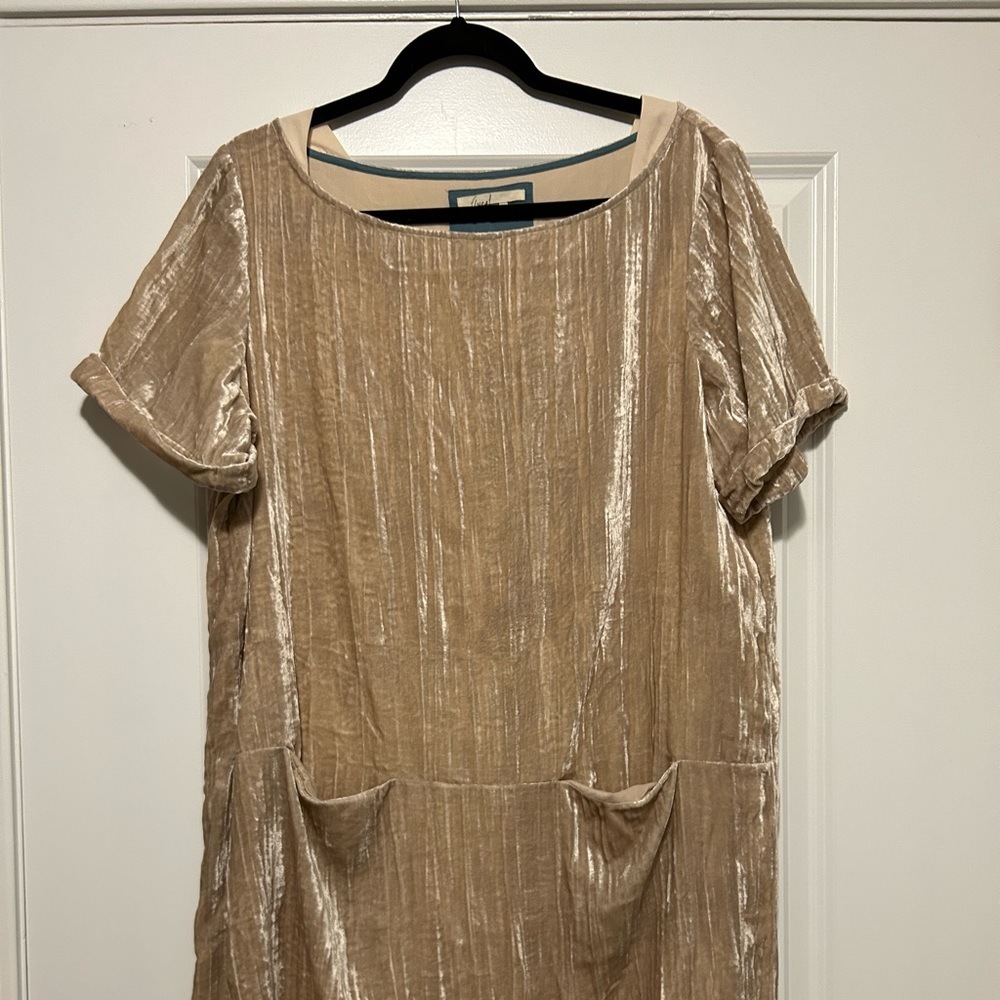 Anthropologie crushed velvet sheath dress
